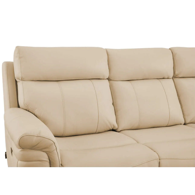 Braxon 3‑istuttava mekanismisohva – beige aito nahka - KalusteDuo_Huonekaluliike_recliner sohva