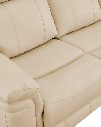 Braxon 3‑istuttava mekanismisohva – beige aito nahka - KalusteDuo_Huonekaluliike_recliner sohva