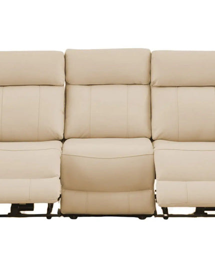 Braxon 3‑istuttava mekanismisohva – beige aito nahka - KalusteDuo_Huonekaluliike_recliner sohva