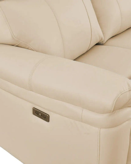 Braxon 3‑istuttava mekanismisohva – beige aito nahka - KalusteDuo_Huonekaluliike_recliner sohva