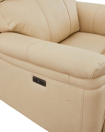 Braxon recliner‑tuoli – aito beige nahka - KalusteDuo_Huonekaluliike_recliner tuoli