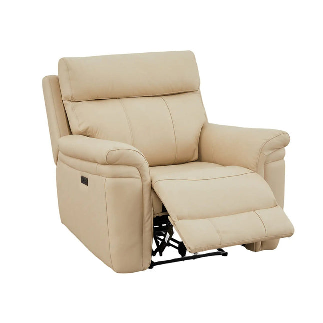 Braxon recliner‑tuoli – aito beige nahka - KalusteDuo_Huonekaluliike_recliner tuoli