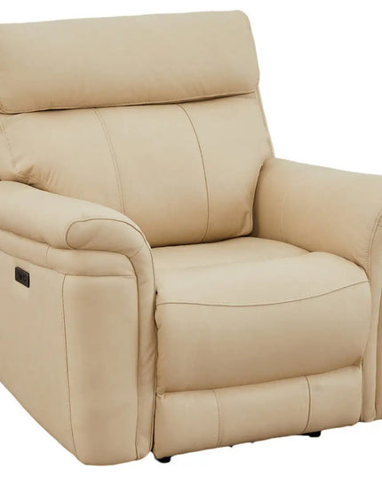 Braxon recliner‑tuoli – aito beige nahka - KalusteDuo_Huonekaluliike_recliner tuoli
