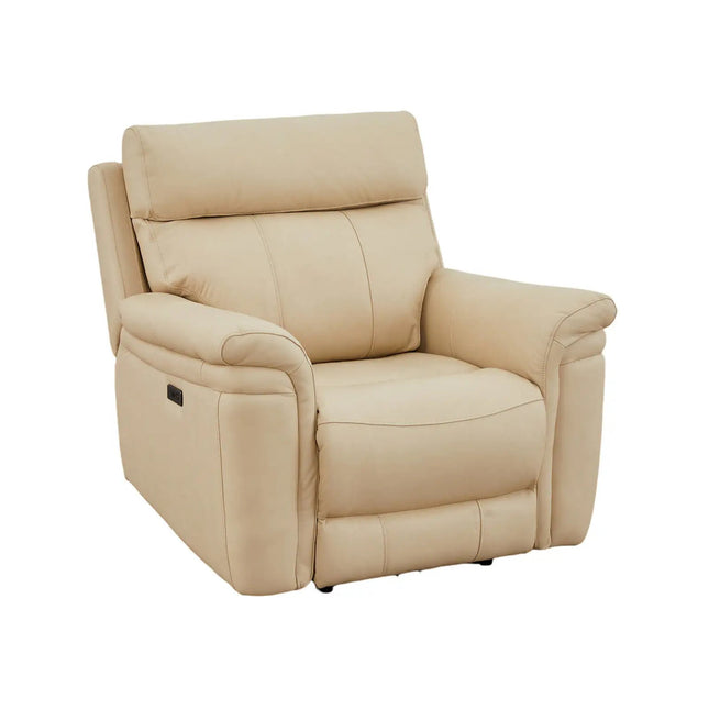 Braxon recliner‑tuoli – aito beige nahka - KalusteDuo_Huonekaluliike_recliner tuoli