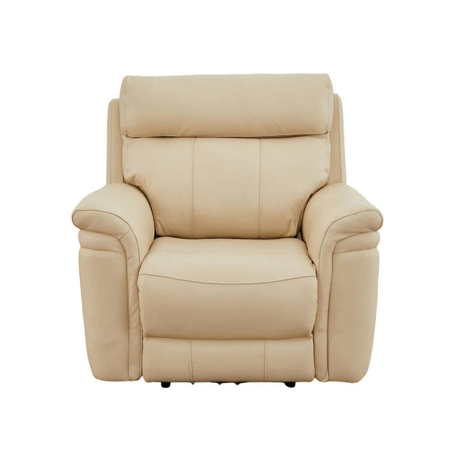 Braxon recliner‑tuoli – aito beige nahka - KalusteDuo_Huonekaluliike_recliner tuoli