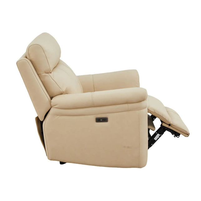 Braxon recliner‑tuoli – aito beige nahka - KalusteDuo_Huonekaluliike_recliner tuoli