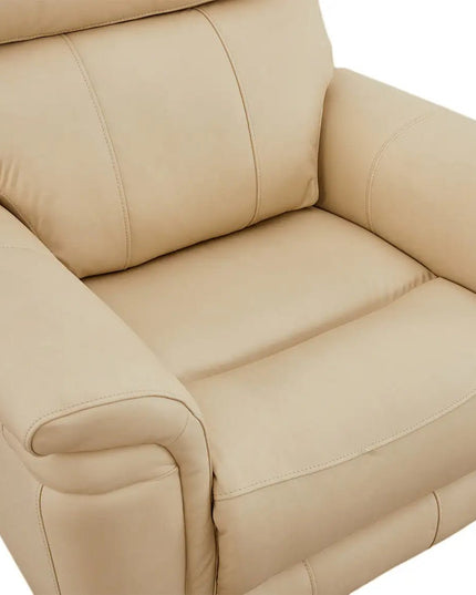 Braxon recliner‑tuoli – aito beige nahka - KalusteDuo_Huonekaluliike_recliner tuoli