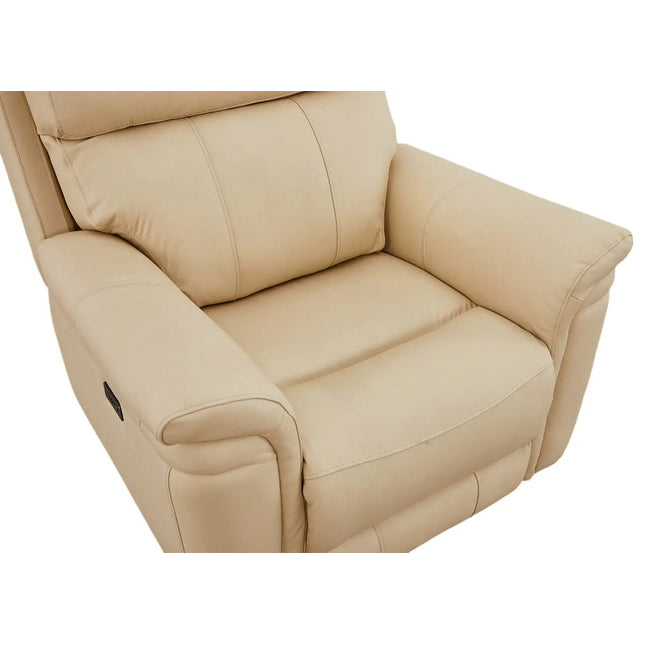 Braxon recliner‑tuoli – aito beige nahka - KalusteDuo_Huonekaluliike_recliner tuoli