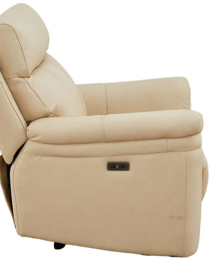 Braxon recliner‑tuoli – aito beige nahka - KalusteDuo_Huonekaluliike_recliner tuoli