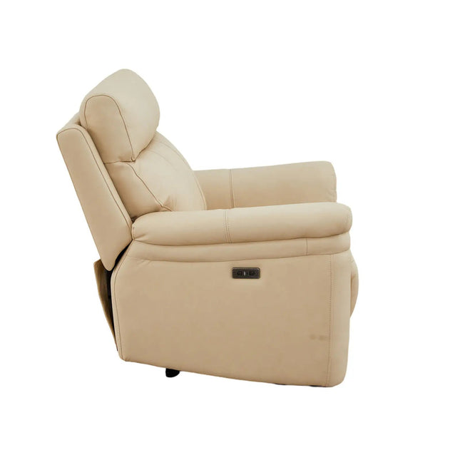 Braxon recliner‑tuoli – aito beige nahka - KalusteDuo_Huonekaluliike_recliner tuoli