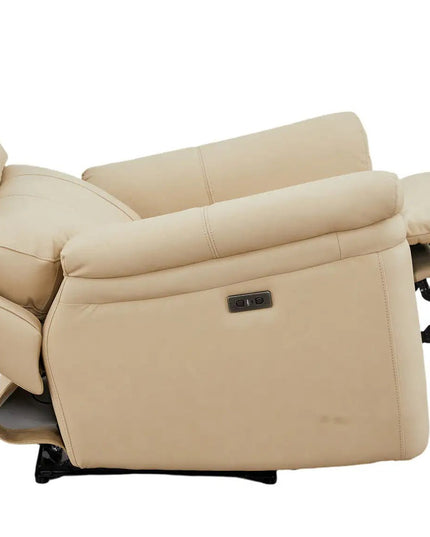 Braxon recliner‑tuoli – aito beige nahka - KalusteDuo_Huonekaluliike_recliner tuoli