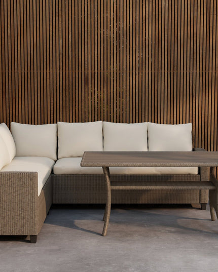 Brentwood kulmasohvaryhmä - beige / beige - KalusteDuo_Huonekaluliike_Oleskeluryhmä ulkokäyttöön