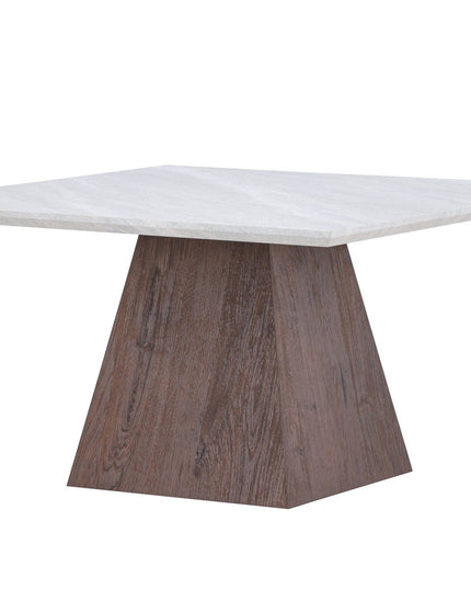 Cael sohvapöytä 80x80x45 cm - MDF 3D-paperi mocca / kivenvärinen - #KalusteDuo_#Huonekaluliike_Pöytä