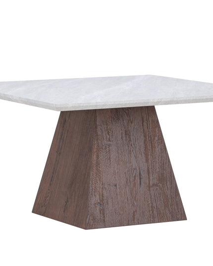 Cael sohvapöytä 80x80x45 cm - MDF 3D-paperi mocca / kivenvärinen - #KalusteDuo_#Huonekaluliike_Pöytä