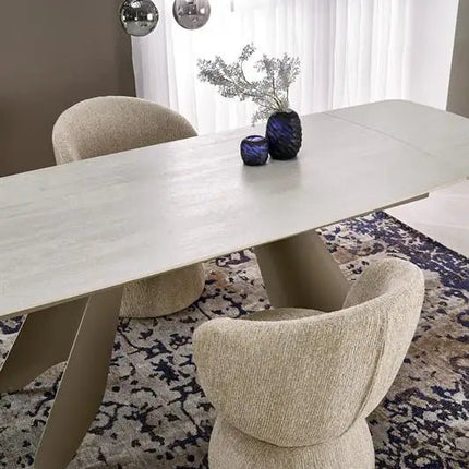 Cashmere ruokapöytä 180 - 260 cm travertiini kansi - KalusteDuo_Huonekaluliike_keittiönpöytä