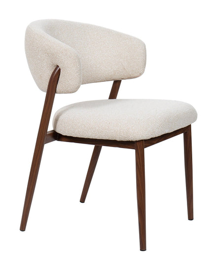 Cavi ruokatuoli - tumma pähkinä / beige - #KalusteDuo_#Huonekaluliike_Ruokatuoli