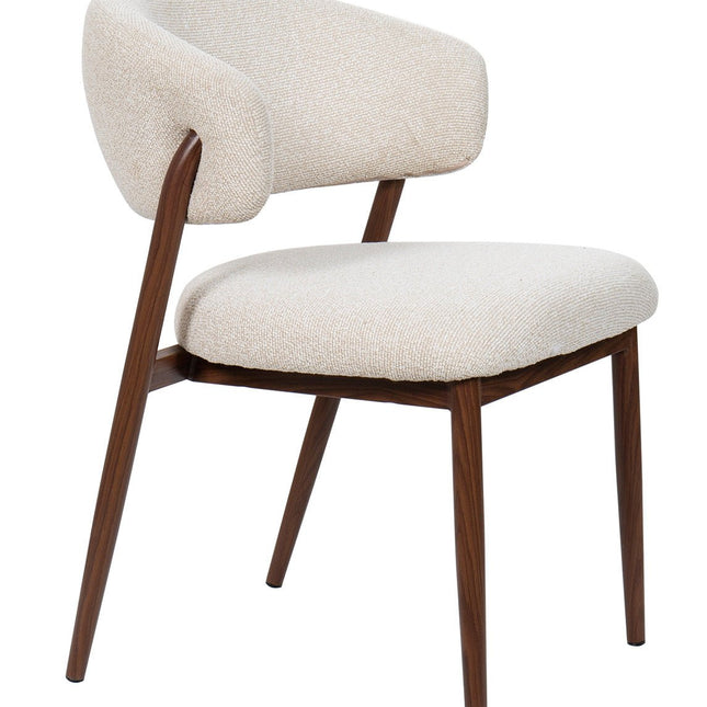 Cavi ruokatuoli - tumma pähkinä / beige - #KalusteDuo_#Huonekaluliike_Ruokatuoli