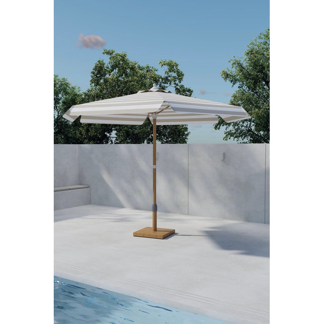Cerox aurinkovarjo 270 cm - beige/ valkoinen - KalusteDuo_Huonekaluliike_Aurinkovarjo