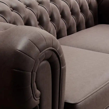 Chesterfield sohvaryhmä aidolla nahalla - KalusteDuoHuonekaluliikesohvaryhmä