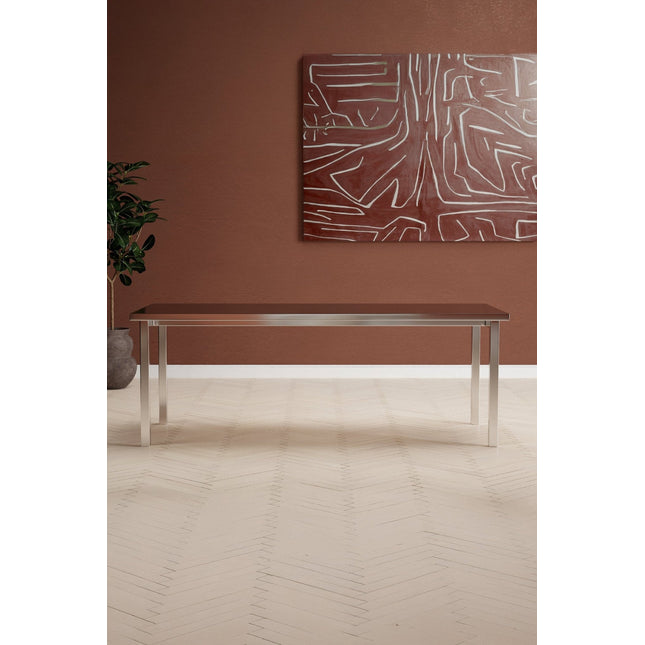 Cilo ruokapöytä 210x95x75 cm - ruostumaton hopea - KalusteDuo_Huonekaluliike_Ruokapöytä