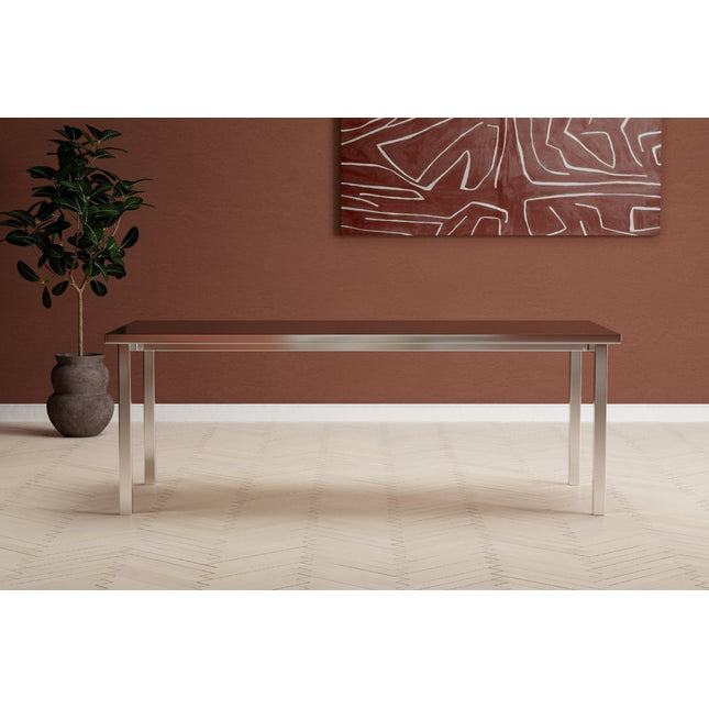 Cilo ruokapöytä 210x95x75 cm - ruostumaton hopea - KalusteDuo_Huonekaluliike_Ruokapöytä