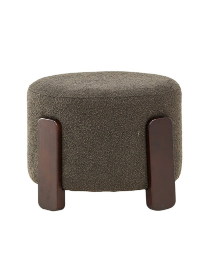 Coffey rahi/pouf - tummanruskea / kahvi/harmaa bouclé - KalusteDuo_Huonekaluliike_Rahi