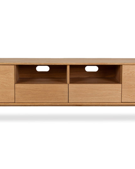 Darvin TV‑taso 180 cm avohyllyllä – tammi - #KalusteDuo_#Huonekaluliike_TV-taso