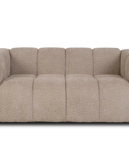 Duffy 2‑istuttava sohva - beige tai harmaa teddy kangas - KalusteDuo_Huonekaluliike_2-istuttava sohva