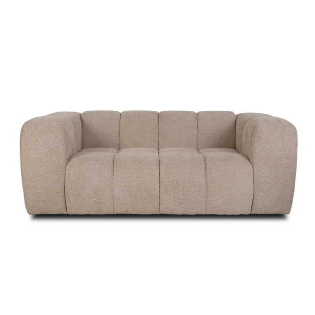 Duffy 2‑istuttava sohva - beige tai harmaa teddy kangas - KalusteDuo_Huonekaluliike_2-istuttava sohva