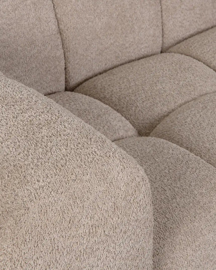 Duffy 2‑istuttava sohva - beige tai harmaa teddy kangas - KalusteDuo_Huonekaluliike_2-istuttava sohva
