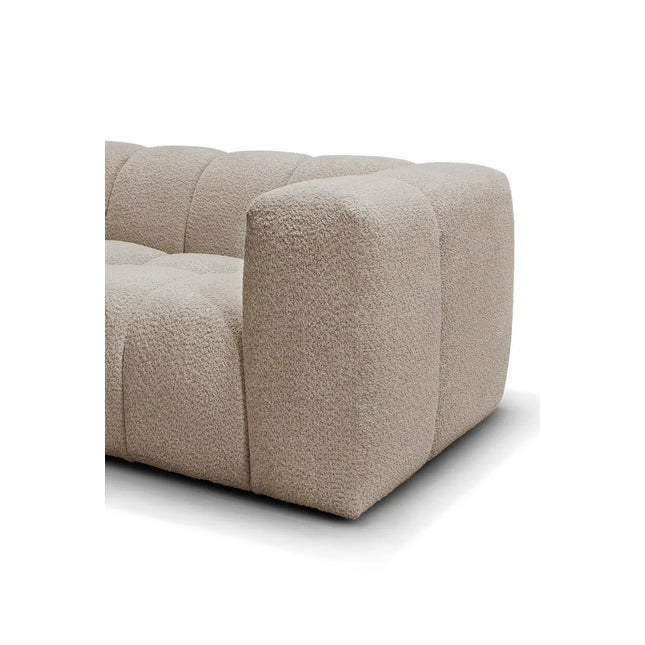 Duffy 3‑istuttava sohva - beige tai valkoinen teddy kangas - KalusteDuo_Huonekaluliike_3 istuttava sohva