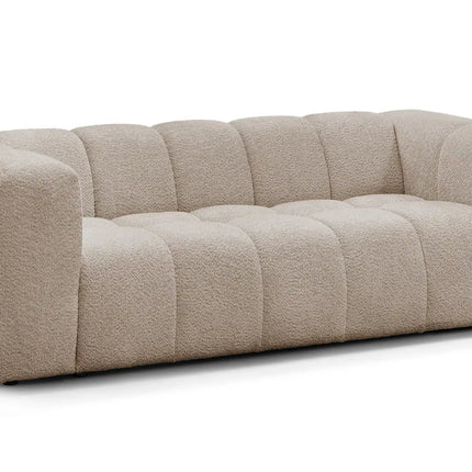 Duffy 3‑istuttava sohva - beige tai valkoinen teddy kangas - KalusteDuo_Huonekaluliike_3 istuttava sohva