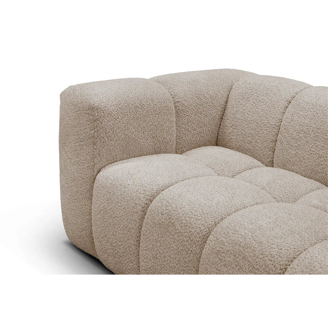 Duffy 3‑istuttava sohva - beige tai valkoinen teddy kangas - KalusteDuo_Huonekaluliike_3 istuttava sohva