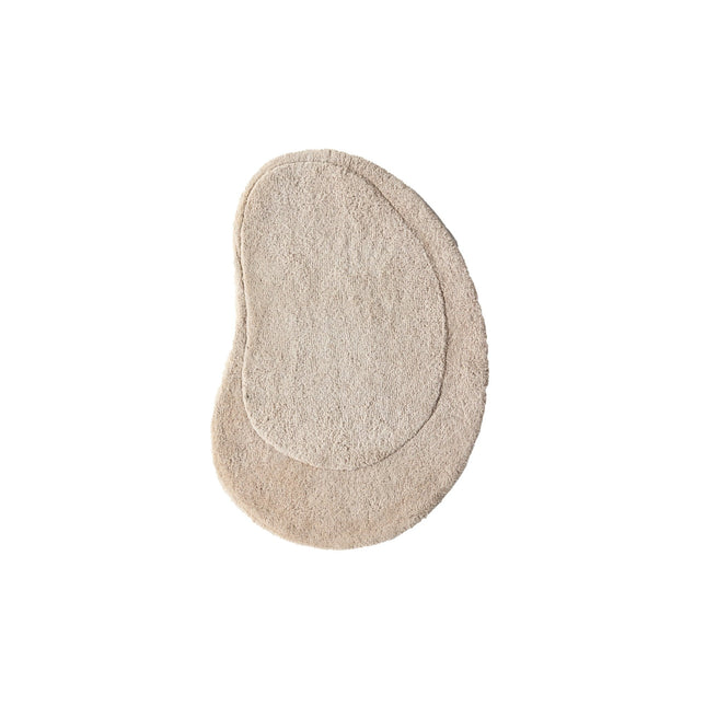 Elvis puuvillasekoite kangaspohjalla - 60*85 - soikea - luonnonvalkoinen - KalusteDuo_Huonekaluliike_Matto
