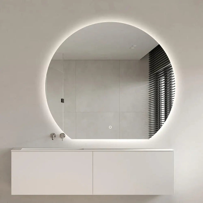 Emma seinäpeili ‑pyöreä seinäpeili LED valaistuksella - KalusteDuo_Huonekaluliike_Peili