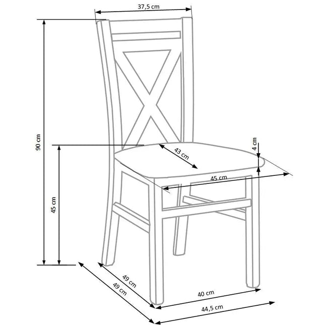 Emmi tuoli - valkoinen, tammi, tumma ruskea - KalusteDuo_Huonekaluliike_Ruokatuoli