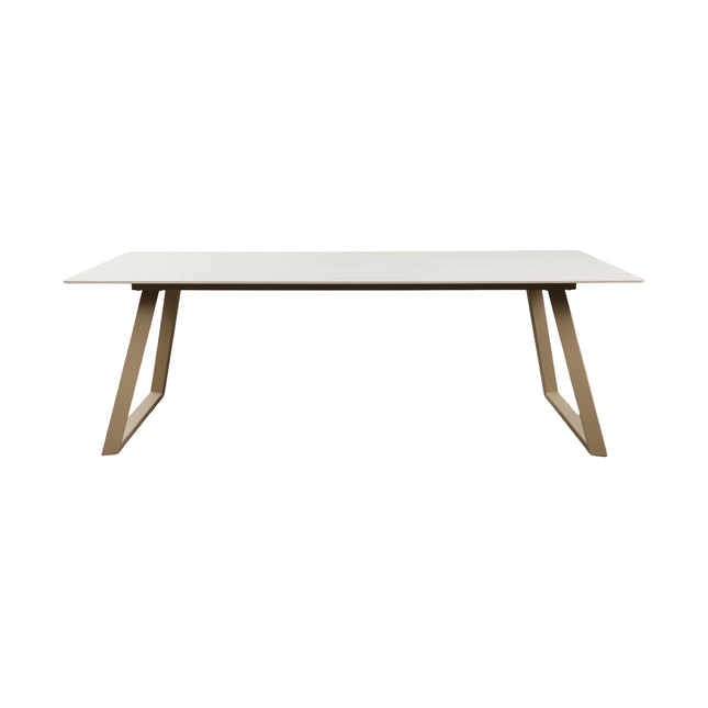 Estelle ruokapöytä 200*90 - beige/beige marmorinvärinen - KalusteDuo_Huonekaluliike_Ruokapöytä