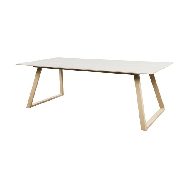 Estelle ruokapöytä 200*90 - beige/beige marmorinvärinen - KalusteDuo_Huonekaluliike_Ruokapöytä