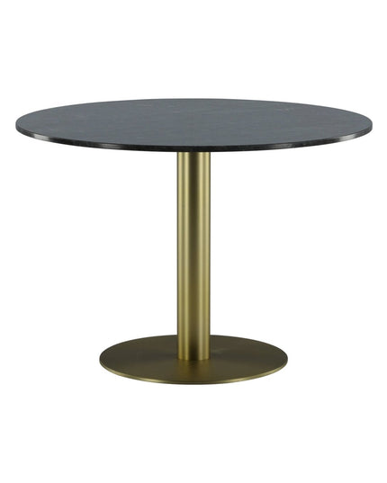 Estelle ruokapöytä pyöreä 106cm harmaa marmori / messinki - #KalusteDuo_#Huonekaluliike_Ruokapöytä