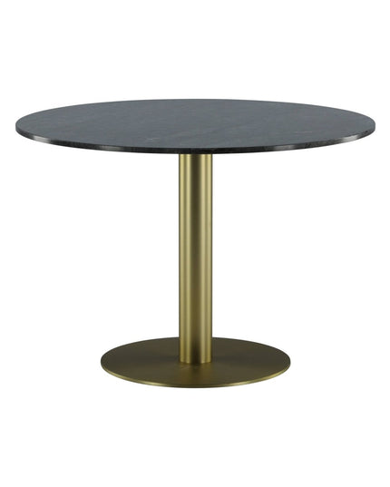 Estelle ruokapöytä pyöreä 106cm harmaa marmori / messinki - #KalusteDuo_#Huonekaluliike_Ruokapöytä