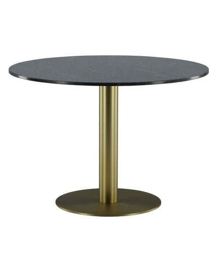 Estelle ruokapöytä pyöreä 106cm harmaa marmori / messinki - #KalusteDuo_#Huonekaluliike_Ruokapöytä