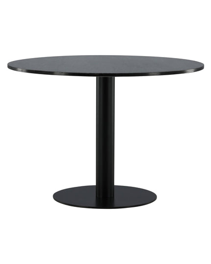 Estelle ruokapöytä pyöreä 106cm harmaa marmori / mustat jalat - #KalusteDuo_#Huonekaluliike_Ruokapöytä