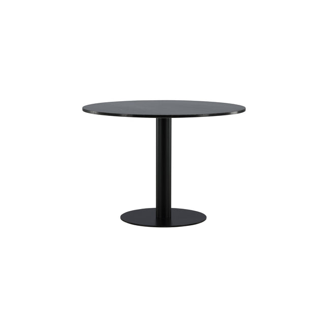 Estelle ruokapöytä pyöreä 106cm harmaa marmori / mustat jalat - #KalusteDuo_#Huonekaluliike_Ruokapöytä