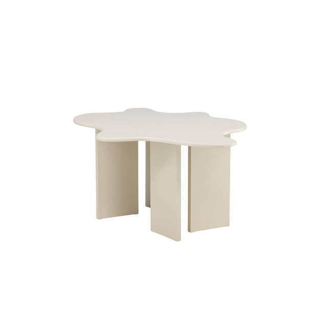 Flower ruokapöytä 190x123x76 cm - MDF beige maalaus FSC 100% - KalusteDuo_Huonekaluliike_Ruokapöytä