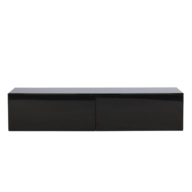 Fristad TV-taso 160x45x35 cm - MDF ja musta kiiltävä PU-lakkamaalaus - KalusteDuo_Huonekaluliike_Säilytyskaluste