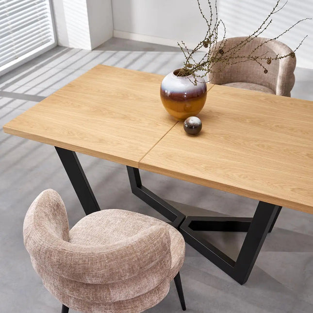 Genova ruokatuoli – Cremona kangas, beige - KalusteDuo_Huonekaluliike_Ruokailutuoli