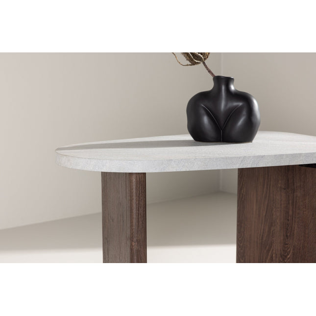 Grönvik sivupöytä 70x45 cm - mokka / betoninvärinen - KalusteDuo_Huonekaluliike_Pöytä