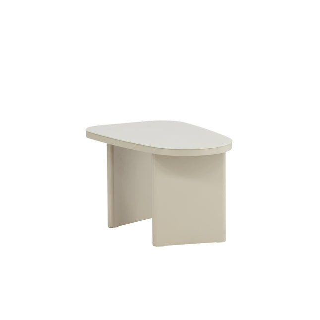 Grönvik sivupöytä 70x45x40 cm - beige MDF/ lasilevy - KalusteDuo_Huonekaluliike_Pöytä