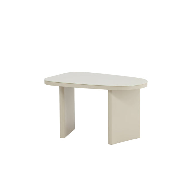 Grönvik sivupöytä 70x45x40 cm - beige MDF/ lasilevy - KalusteDuo_Huonekaluliike_Pöytä