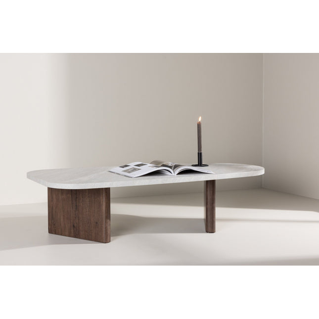 Grönvik sohvapöytä 130x65 cm - mokka / betoninvärinen - KalusteDuo_Huonekaluliike_Pöytä